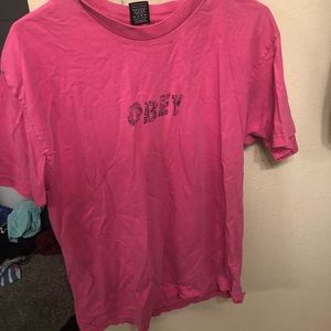 Pink obey shirt